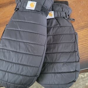 Nwot Carhartt Quilted Black Mittens